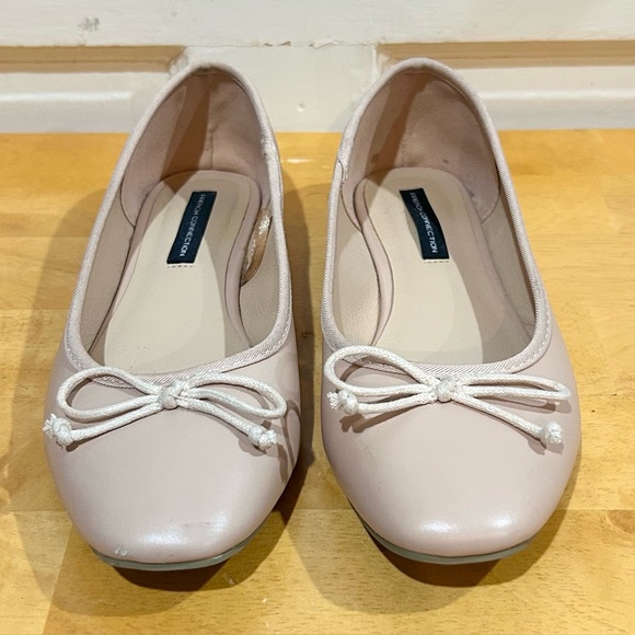 French Connection Ballet Flats Size 37 Blush Pink Preppy Twee Romantic Feminine - Picture 2 of 8